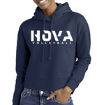 1- HOVA Volleyball Ladies Crop Navy Hoodie (we recommend sizing up 1 size)