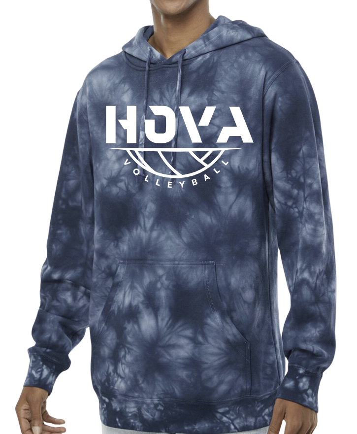 2- HOVA Volleyball Tie Dye Hoodie YOUTH AND ADULT