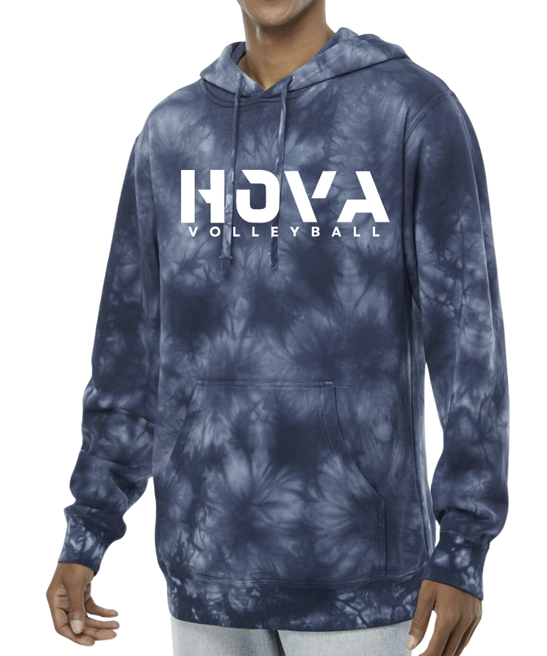 1- HOVA Volleyball Tie Dye Hoodie YOUTH AND ADULT