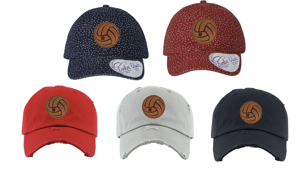 Custom Number Volleyball Ladies Hats