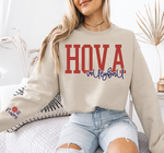 Sand HOVA Volleyball Layered Puff Crew Sweatshirt