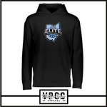 5505- 212 ELITE LOGO BLUE- (Dry Fit Material) Hoodie- YOUTH & ADULT- BLACK