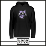 5505- 212 ELITE LOGO PURPLE- (Dry Fit Material) Hoodie- YOUTH & ADULT- BLACK