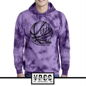 PC144- 212 ELITE BASKETBALL Crystal Tie-Dye Pullover Hoodie YOUTH AND ADULT-PURPLE