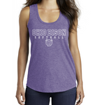 DM138L- OHIO BISON - District ® Women's Perfect Tri® Racerback Tank- BISON SOFTBALL STITCHES- WHITE ONLY