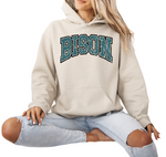 18500-OHIO BISON- GILDAN  HOODIE- ADULT ONLY- SAND- BISON VARSITY