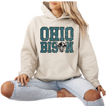 18500-OHIO BISON- GILDAN  HOODIE- ADULT ONLY- SAND- OHIO BISON BLOCK