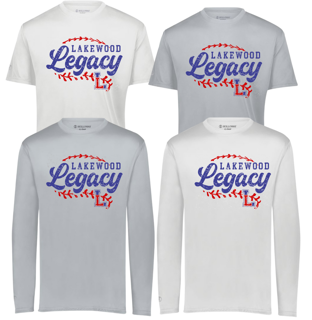 ST350/222818- LAKEWOOD LEGACY- Dry Fit Tee (Youth & Adult)- LONG SLEEVE & SHORT SLEEVE TEE- LAKEWOOD LEGACY