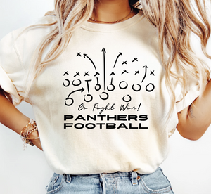 Panthers Football Tees (Ivory, White and Pepper)