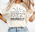 Generals Football Tees (Ivory, White and Pepper)