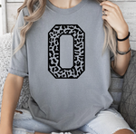 Ohio Hitmen Baseball (Leopard Block O) Tees (Grey)