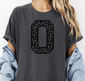 Ohio Hitmen Baseball (Leopard Block O) Tees (Pepper)