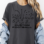 Custom Football Team Tees (Ivory, White and Pepper)