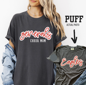 Generals Script Outline Puff Shirts Tees