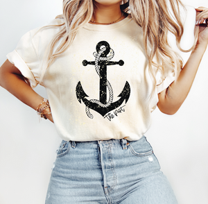 The Port Lakers Anchor Tee (Ivory, White and Pepper)