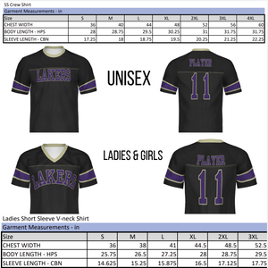 Lakers Faux Football Jersey Tees