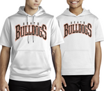 Arched Heath Bulldogs Sport Wick Fleece (Dry Fit Material) SHORT SLEEVE Hoodie