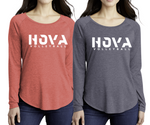 1- HOVA Volleyball Tri-Blend Women's Scoop Neck Raglan Tee