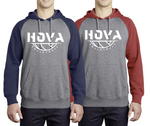 2- HOVA Volleyball Raglan Hoodie (Unisex) (Adult)