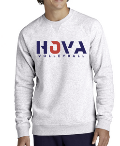 1- HOVA Volleyball Athletic Grey Drive Fleece Crewneck