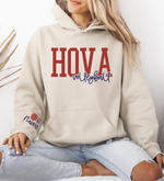 Sand HOVA Volleyball Layered Puff Hooded Sweatshirt