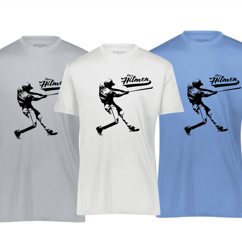 222818- HITMEN BATTER UP- Momentum Tee (Dry Fit Material) (Youth & Adult)- SHORT SLEEVE