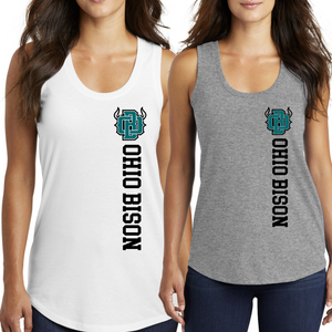 DM138L- OHIO BISON - District ® Women's Perfect Tri® Racerback Tank- SIDE PRINT- LC SIDE PRINT