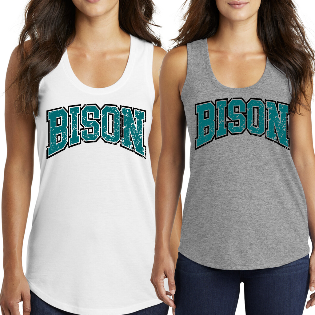 DM138L- OHIO BISON - District ® Women's Perfect Tri® Racerback Tank- BISON VARSITY