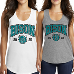 DM138L- OHIO BISON - District ® Women's Perfect Tri® Racerback Tank- BISON THROWBACK- NO BASEBALL