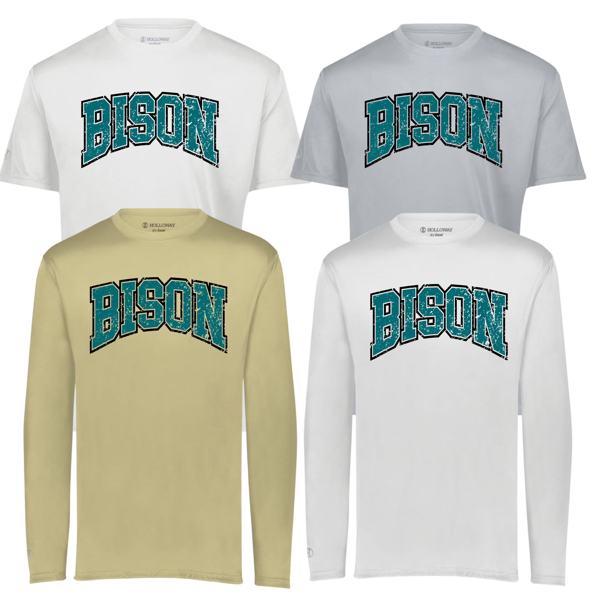 ST350/222818- OHIO BISON- Dry Fit Tee (Youth & Adult)- LONG SLEEVE & SHORT SLEEVE TEE- BISON VARISTY