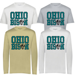 ST350/222818- OHIO BISON- Dry Fit Tee (Youth & Adult)- LONG SLEEVE & SHORT SLEEVE TEE- OHIO BISON BLOCK