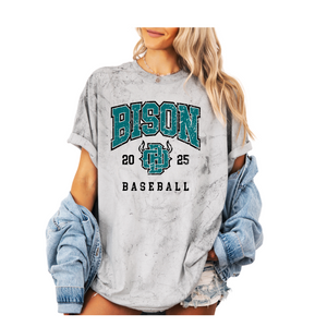 1745- OHIO BISON - TEES & SWEATSHIRTS- Black Blast- BISON BASEBALL THROWBACK