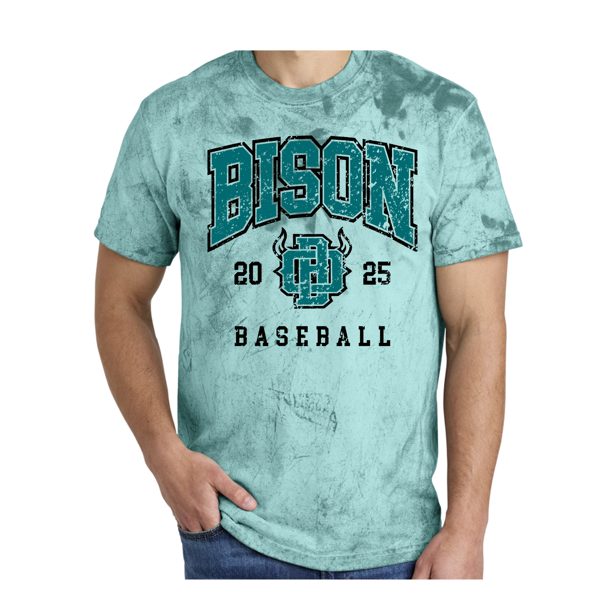 1745- OHIO BISON - TEES - TEAL Blast- BISON BASEBALL THROWBACK