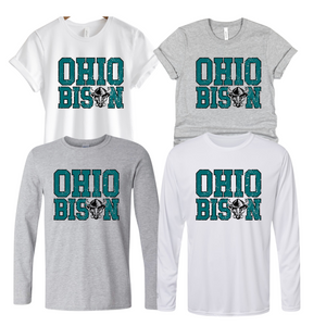 64000 OHIO BISON- UNISEX TEE YOUTH & ADULT- BISON BLOCK