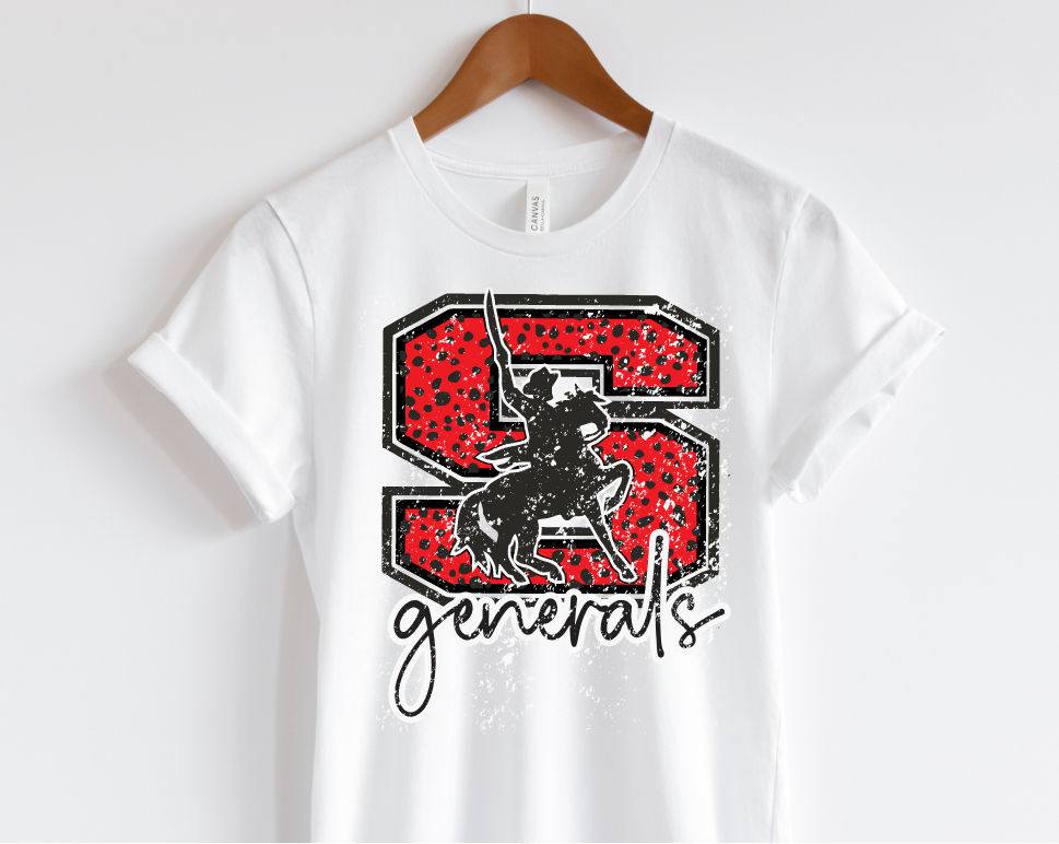 STONE Leopard Dot Distressed Generals TEE (LIMITED SIZES & QUANTITIES)