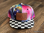 Baby Galaxy with Checkered Bill Snapback Hats