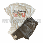 Vintage Softball Mom Tee