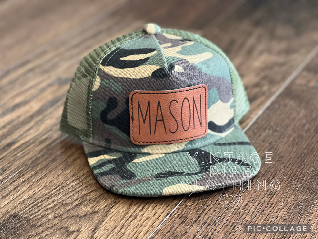 Baby Green Camo Mesh Back Patch Snapback Hats